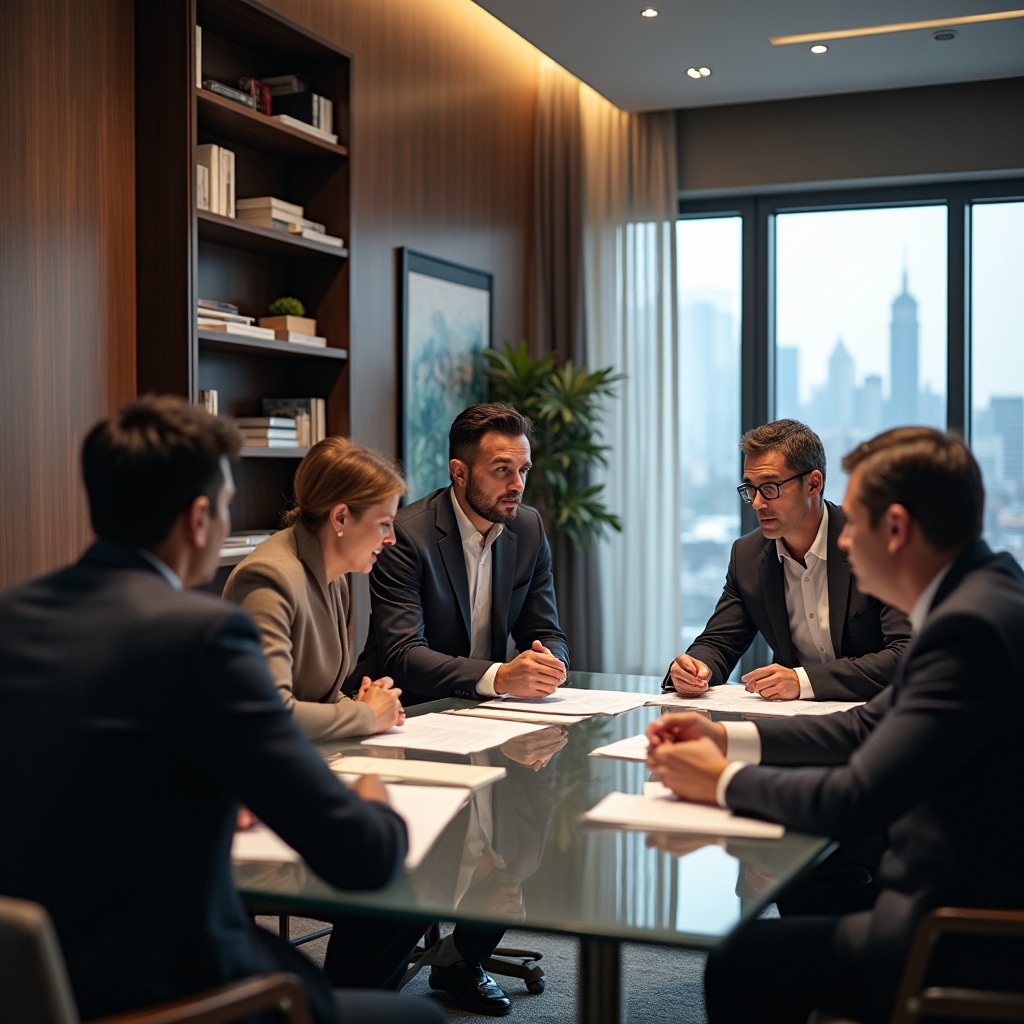 Consultancy session in professional office setting